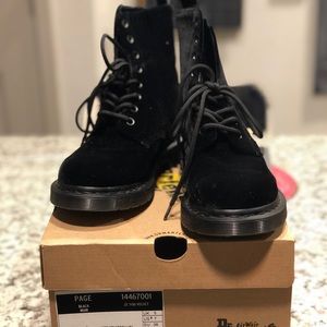Black velvet Dr. Martens